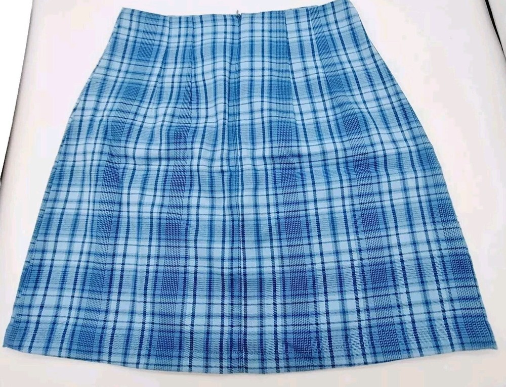 Brandy Melville dark blue plaid check mini skirt size XS small preloved condition