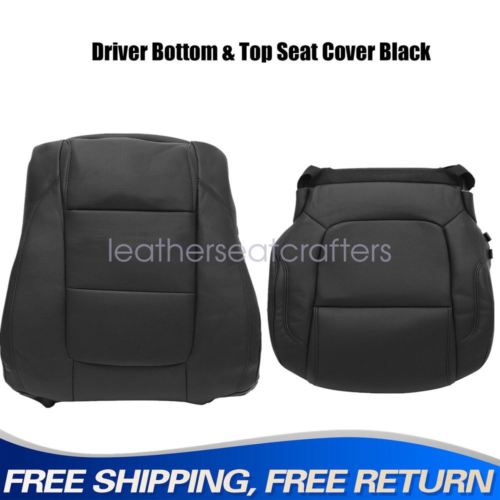 2011-2015 Ford Explorer Limited Black Driver Seat Cover Top & Bottom
