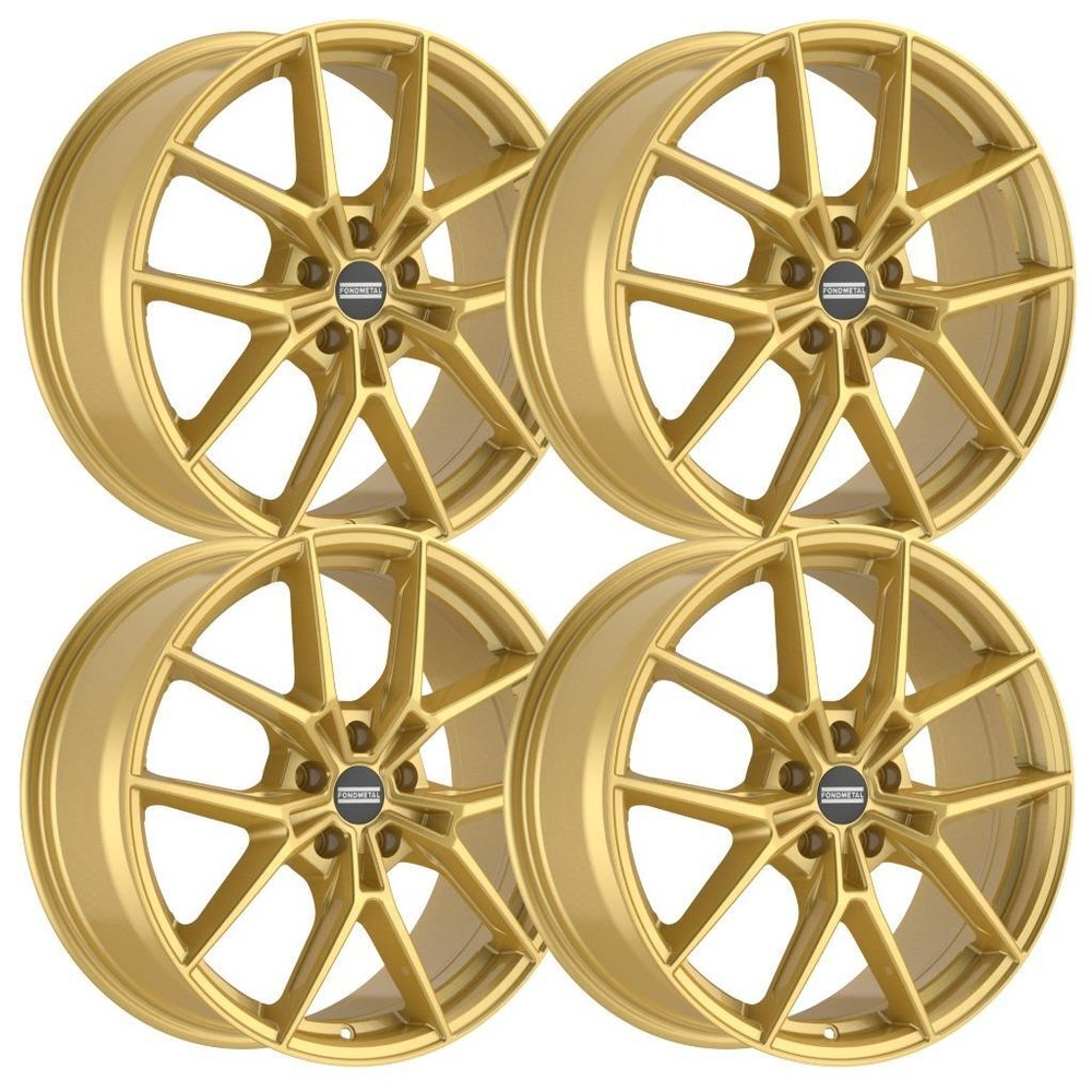 (Set-4) Fondmetal Iupiter 18X8 5X112 34mm Matt Gold Wheels Rims 18 Inch