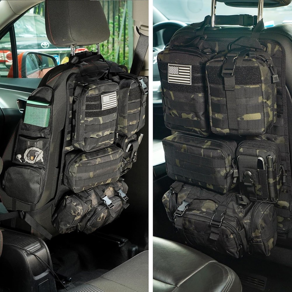 Tactical Car Seat Back Organizer,Tactical Molle Organizer CP Camo