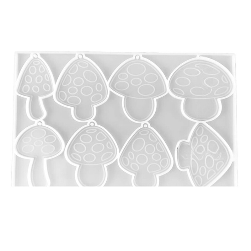 Epoxys Resin Molds DIY Mushroom Pendants Castings Molds Jewellery Silicone Molds
