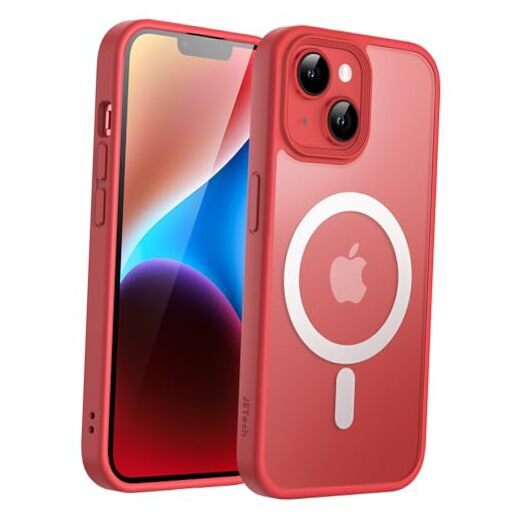 Magnetic Case for iPhone 14 6.1-Inch Compatible with MagSafe, Translucent Red
