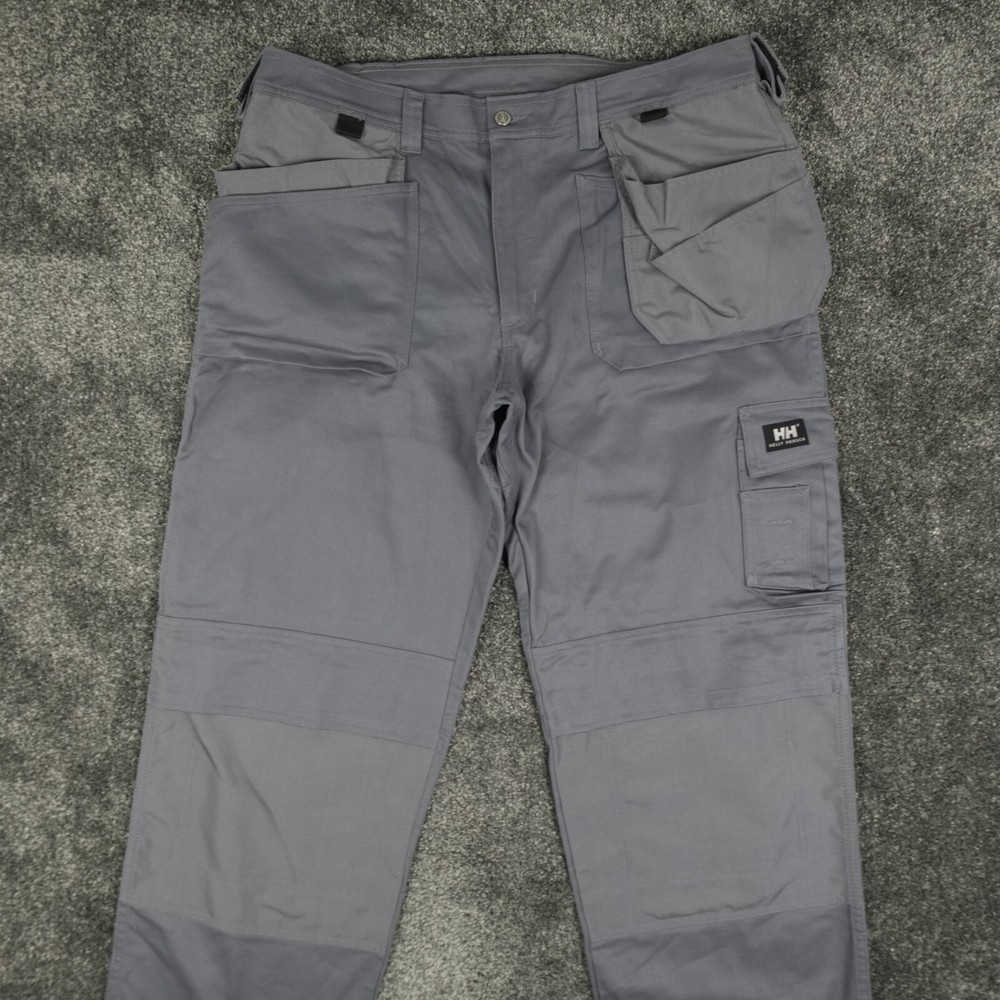 Helly Hansen Cargo Trousers Mens Size 40 40x33 Work Utility Pockets Double Knee