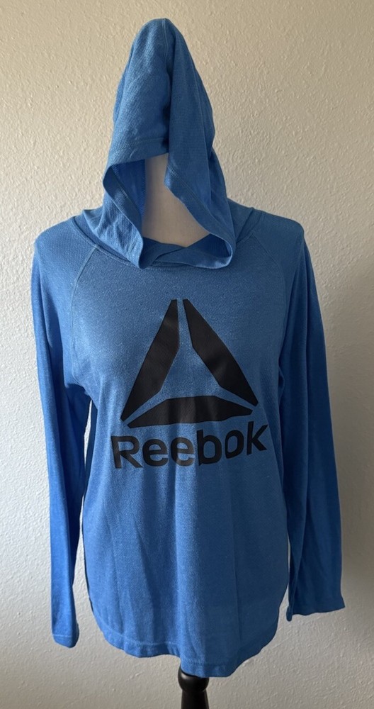 Reebok Royal Blue Workout Athletic Hoodie Size Small