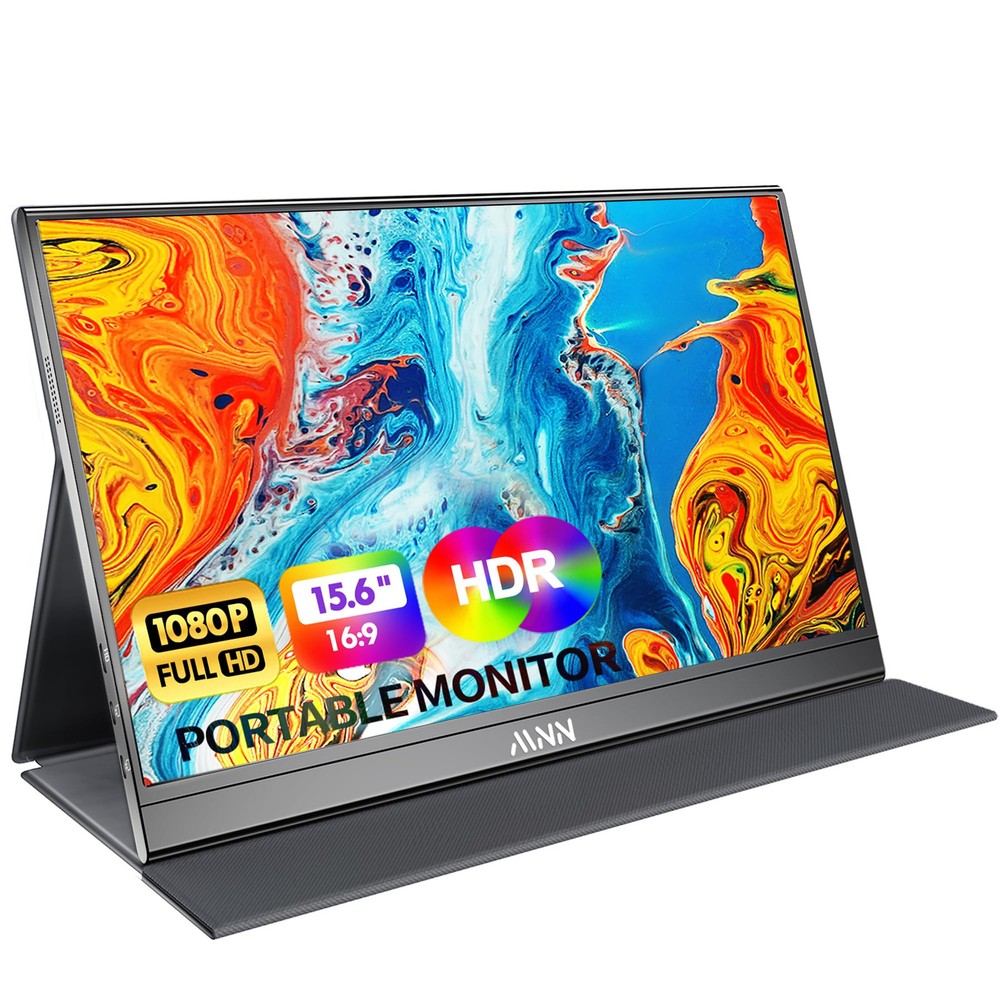MNN Portable Monitor 15.6inch FHD 1080P USB C HDMI Gaming Ultra-Slim IPS Disp...