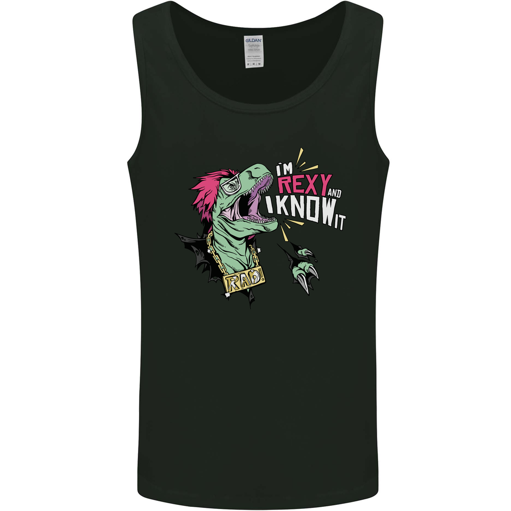 Dinosaurs T-Rex Im Rexy and I Know It Sexy Mens Vest Tank Top