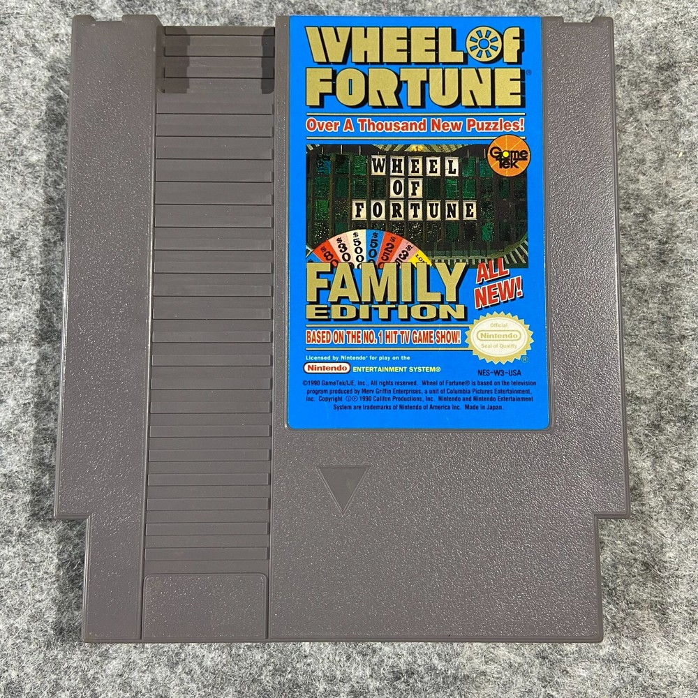 Wheel of Fortune NES (Nintendo Entertainment System, 1988) Tested Working MINT