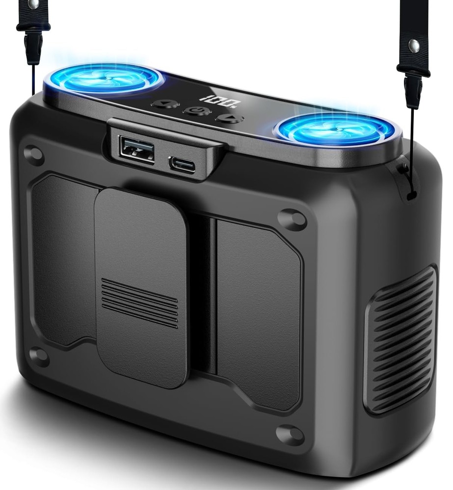 20000mAh High-Speed Portable Fan with Dual Motors for 200% Powerful Airflow