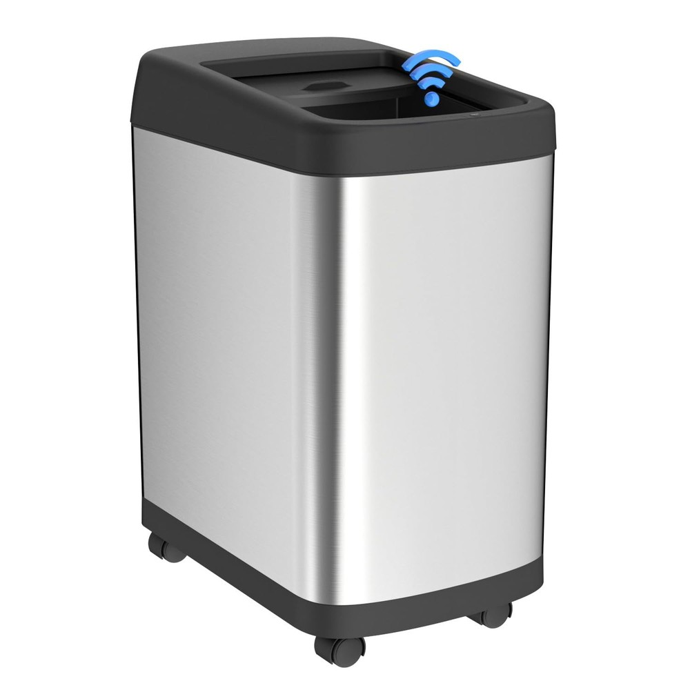 ELLO&ALLO 13 Gallon Kitchen Trash Can with Roll Up Lid, Automatic Touchless M...