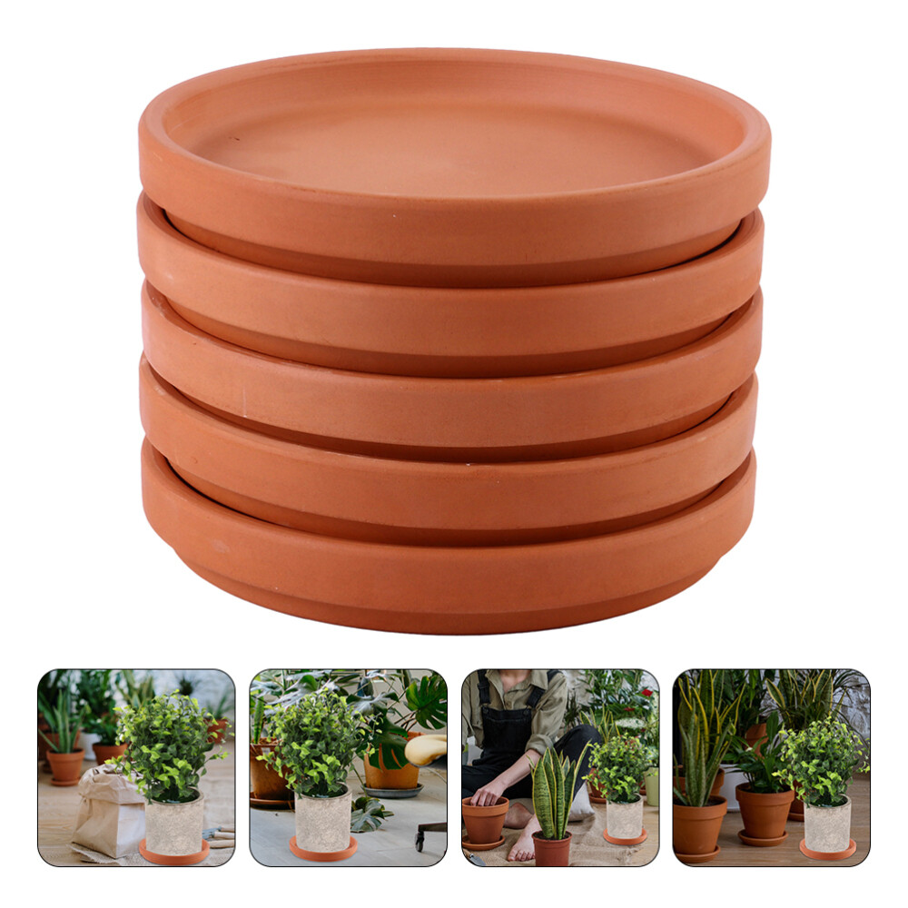 5 Pcs Terracotta Plant Saucer Pots Bulk Flowerpot Mat Coaster Pottery Saucers