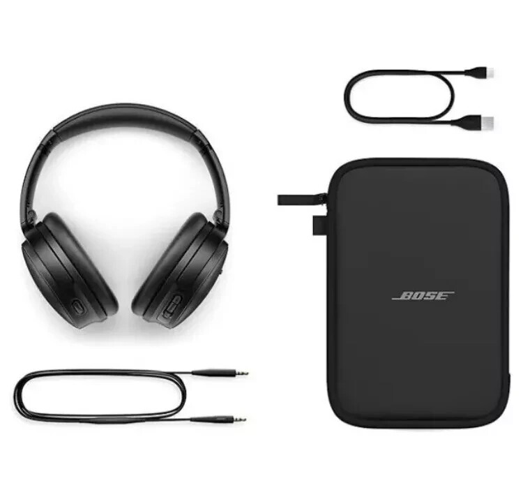 New Bose QuietComfort Noise Cancelling Headphones with Soft Case [SC] - Black