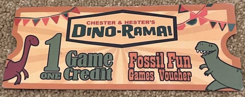 Disney Animal Kingdom Chester And Hester’s Dino-Rama One Game Ticket Voucher-image