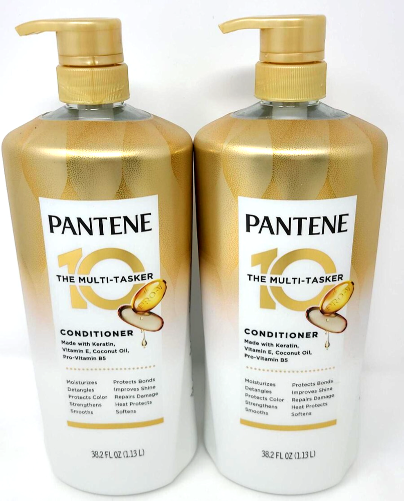 2x Pantene Multi-Tasker 10 Conditioner +Keratin Coconut oil/Pro-Vit B5 38.2oz