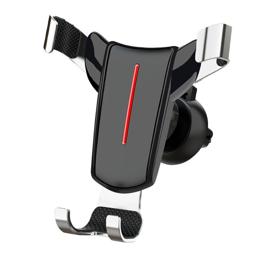 Metal Gravity Car Phone Mount with Rotating Snap Button for Navigation Phones