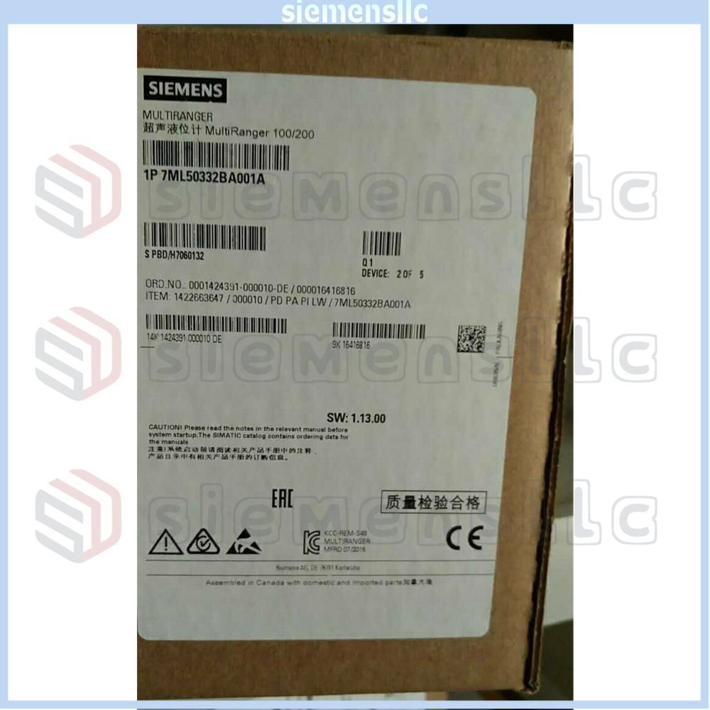 7ML5033-2BA00-1A Siemens Ultrasonic Level Meter Expedited Shipping UPS Express