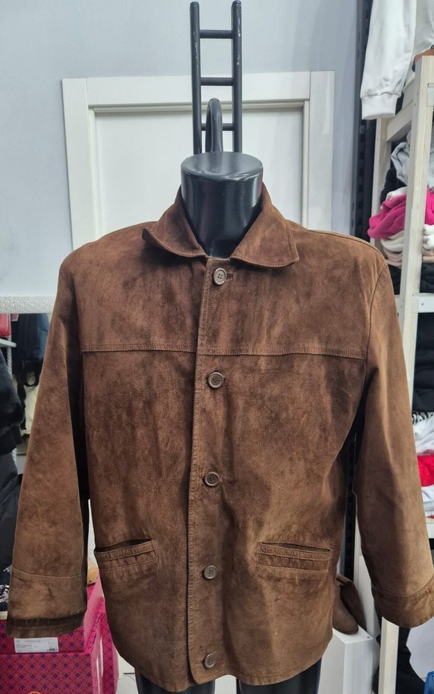 Vintage Royal Leather Jacket for Men Size 50 Brown LLR102