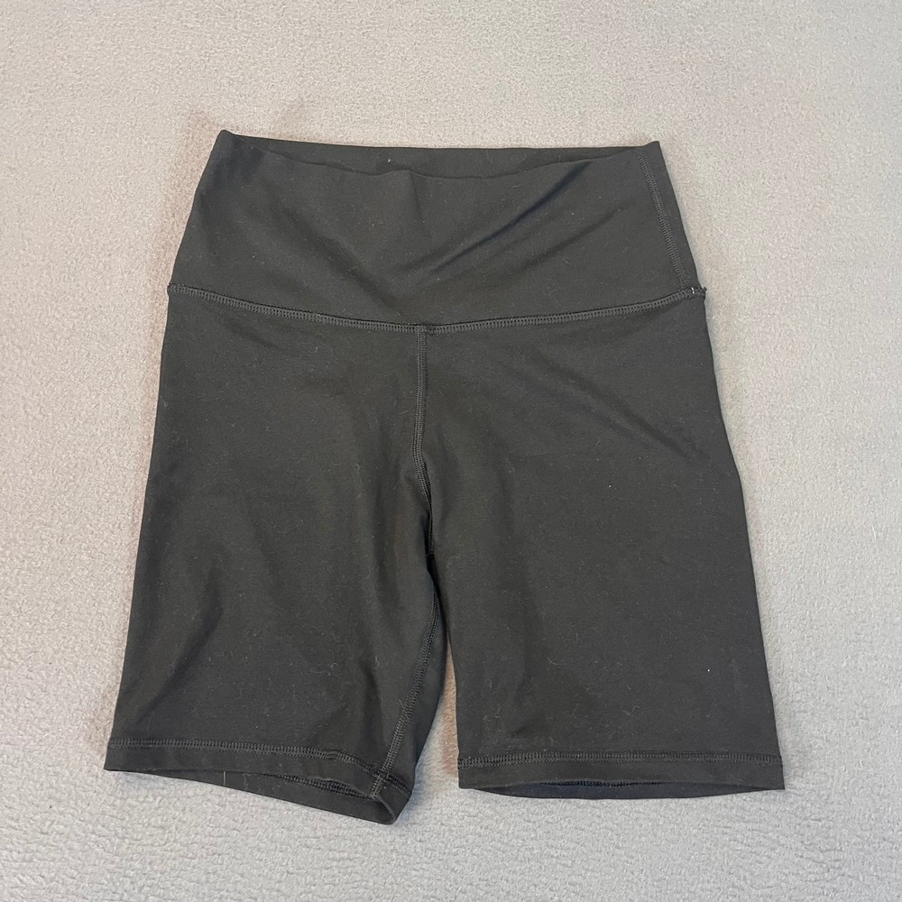 Aerie Chill Play Move Black Biker Shorts Medium 6 Inch Active Running Leggings