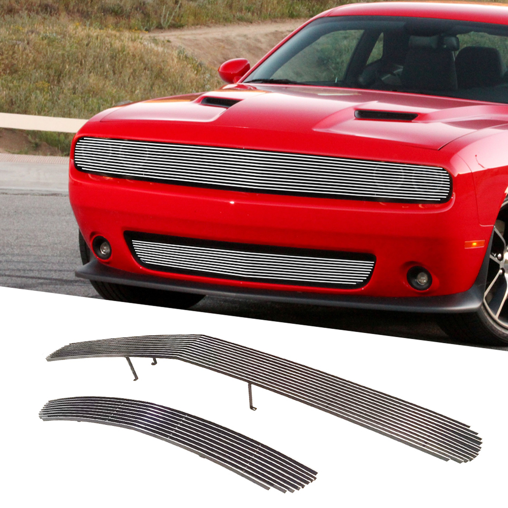2015-2023 Dodge Challenger Phantom Chrome Bumper Billet Grille Insert