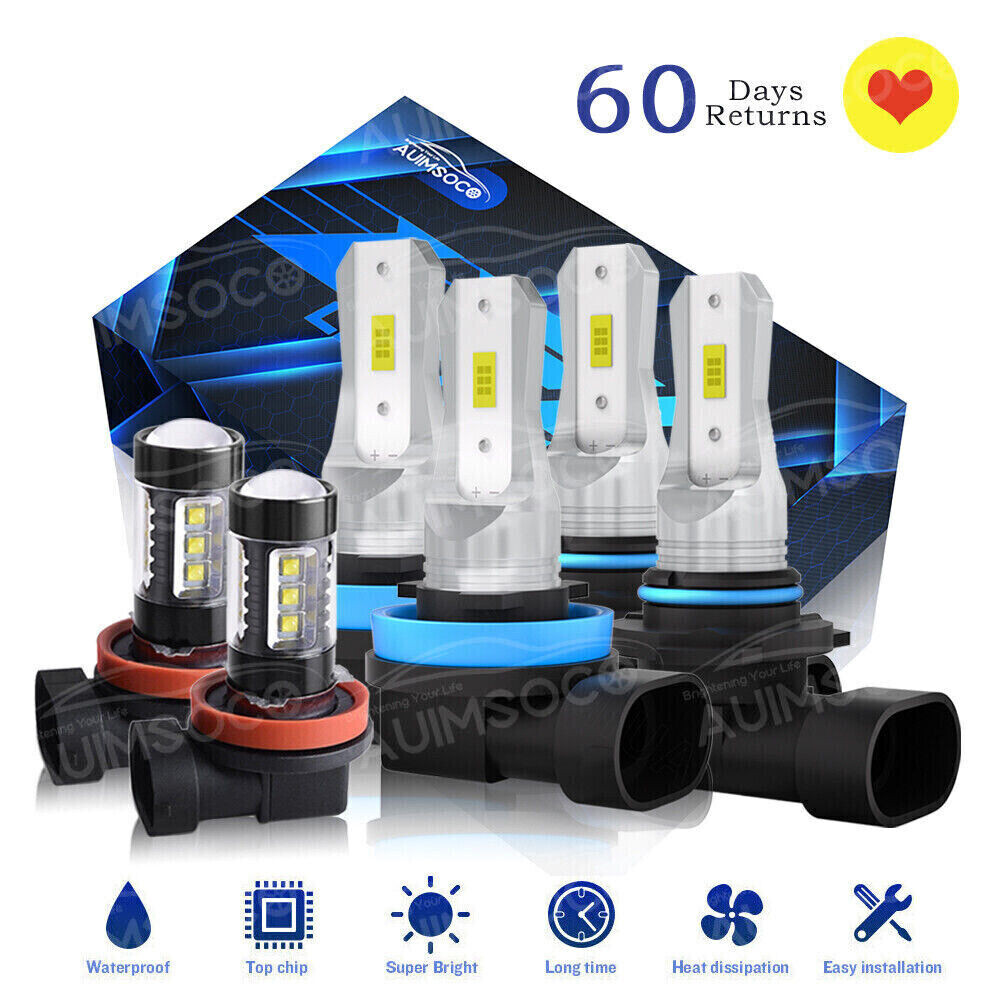 2017-2020 Fiat 124 Spider LED Hi-Lo & Fog Light Kit 6000K Cool White