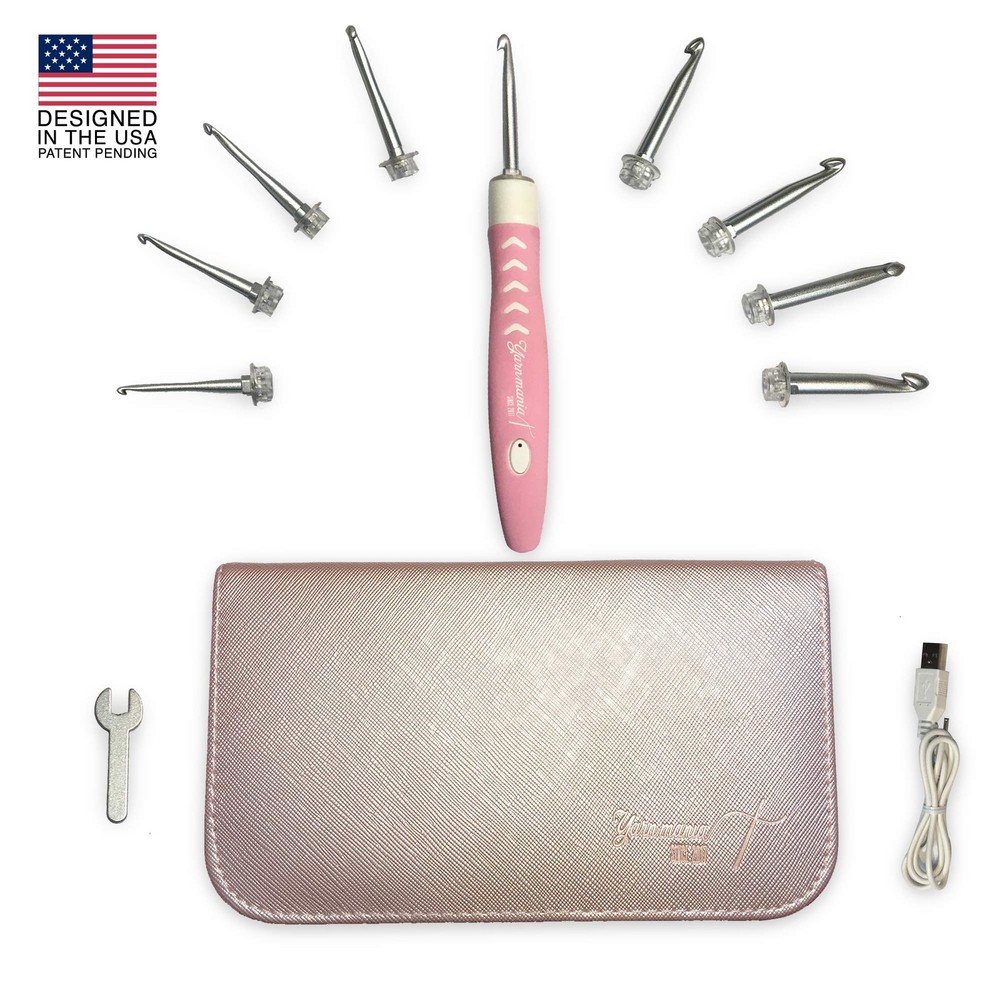 2nd Gen Aiyana Light Up Crochet Hooks with 9 Interchangeable Sizes