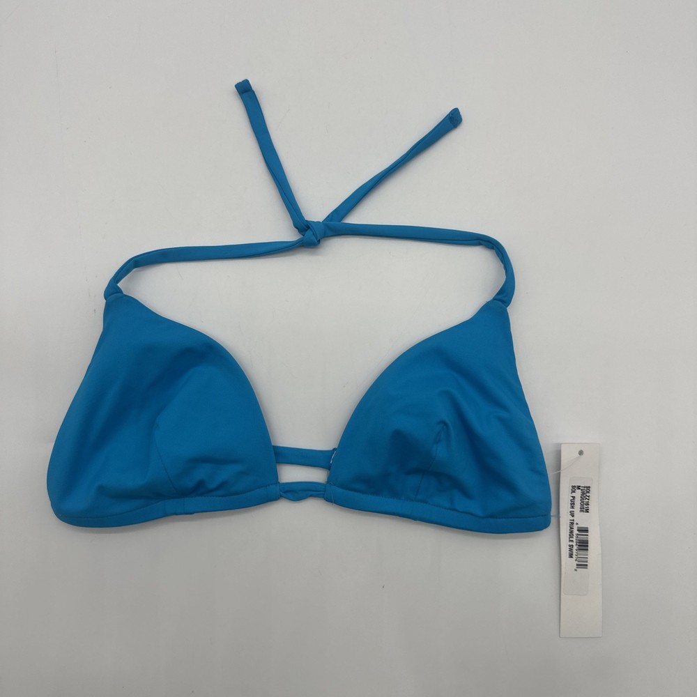 Cosabella Turquoise Blue Sol Push Up Triangle Swim  Top Women M NWT Italy.#34446