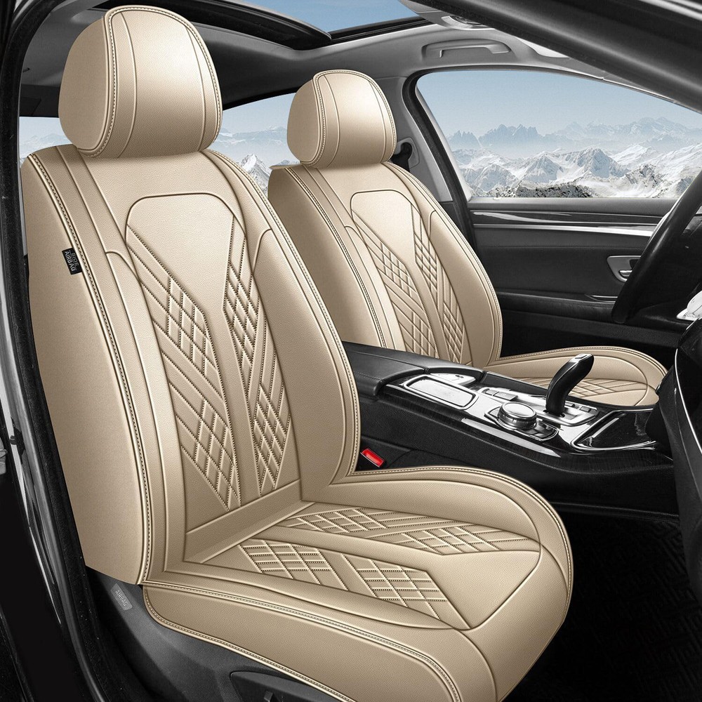 For Honda Accord 2007-2017 Front+Rear Car 5-Seat Cover Faux Leather Full Set Pad