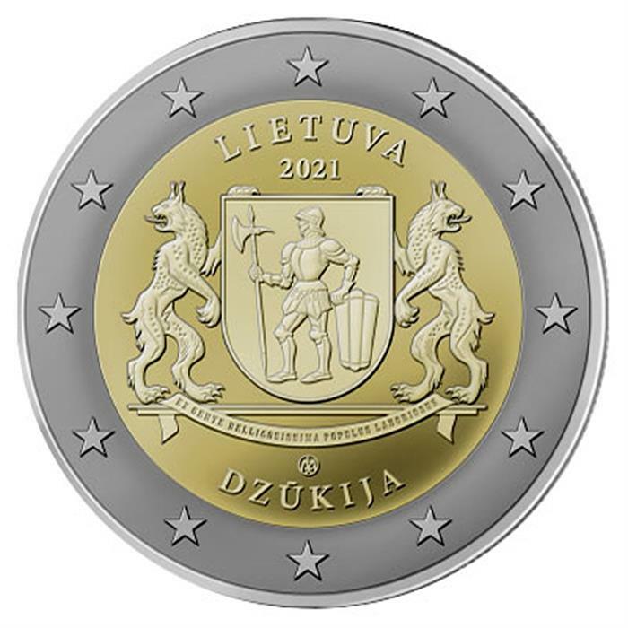 2021 Lithuania € 2 Euro Uncirculated UNC Coin Ethnographic Regions: Dzukija