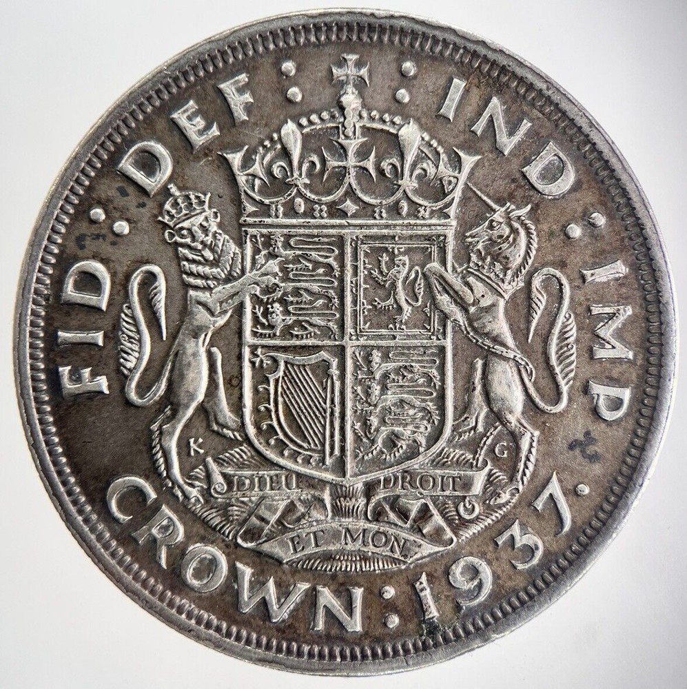 1937 George VI Silver Crown Coin | High Grade Collectible | a2502
