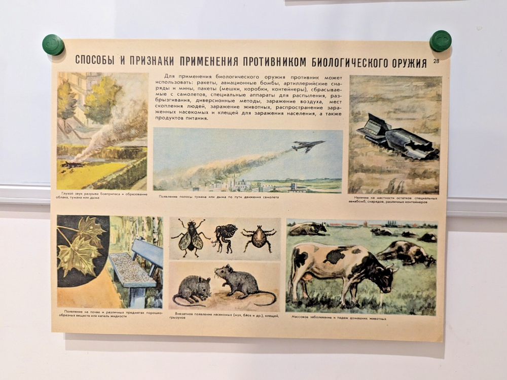 Soviet Radiation Poster - Propaganda Cold War ☢️ means of using toxic substances