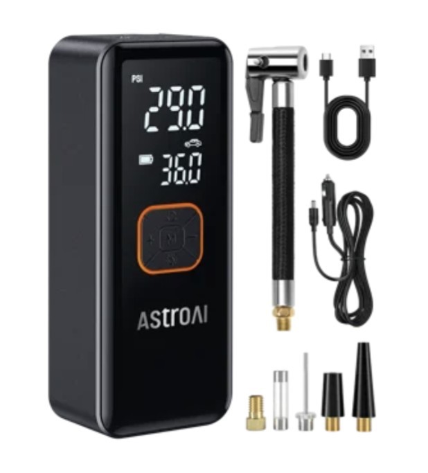 150PSI Portable Tire Inflator 6600mAh Air Compressor Pump Cordless & DC