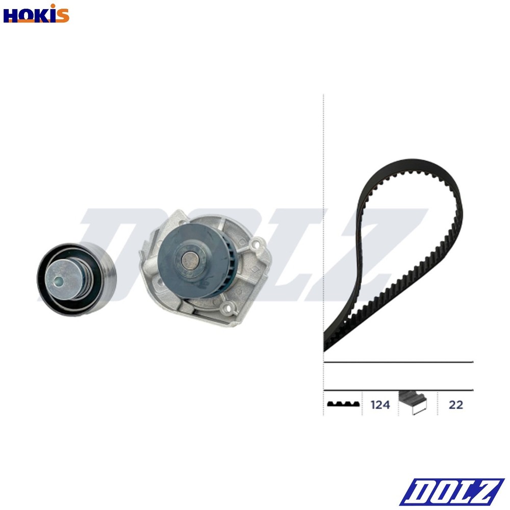 WATER PUMP & TIMING BELT KIT KD119 FOR FIAT LANCIA 182B2/188A5/176B9.000 1.2L Y