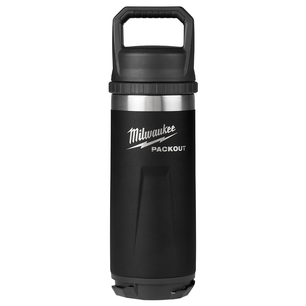 Milwaukee PACKOUT 18-Oz. Insulated Bottle with Chug Lid, Black, Model#