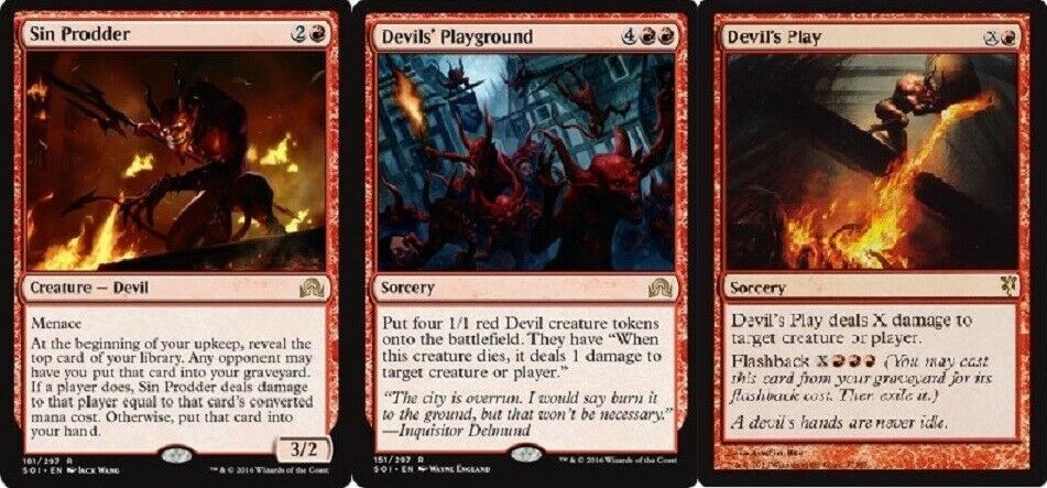 Devil Red Deck with Bedlam, Flayer, Hellrider - MTG Magic Gathering 60 Cards