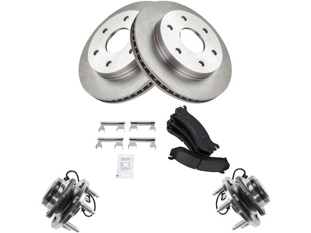 2001-2006 GMC Yukon RWD Front Brake Pads Rotors & Hub Kit