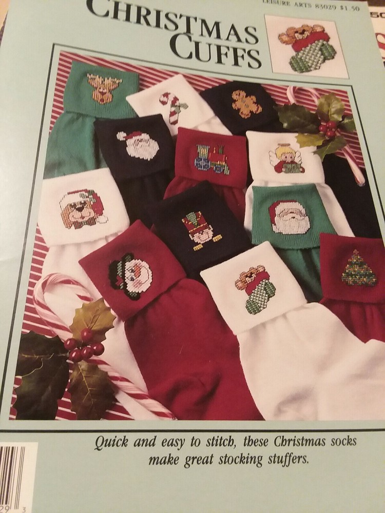 Christmas Cuffs Cross Stitch PATTERN Leaflet/Booklet