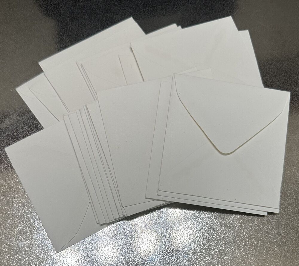 Lot 25 3x3 White Envelopes  - Retired Stampin' UP!