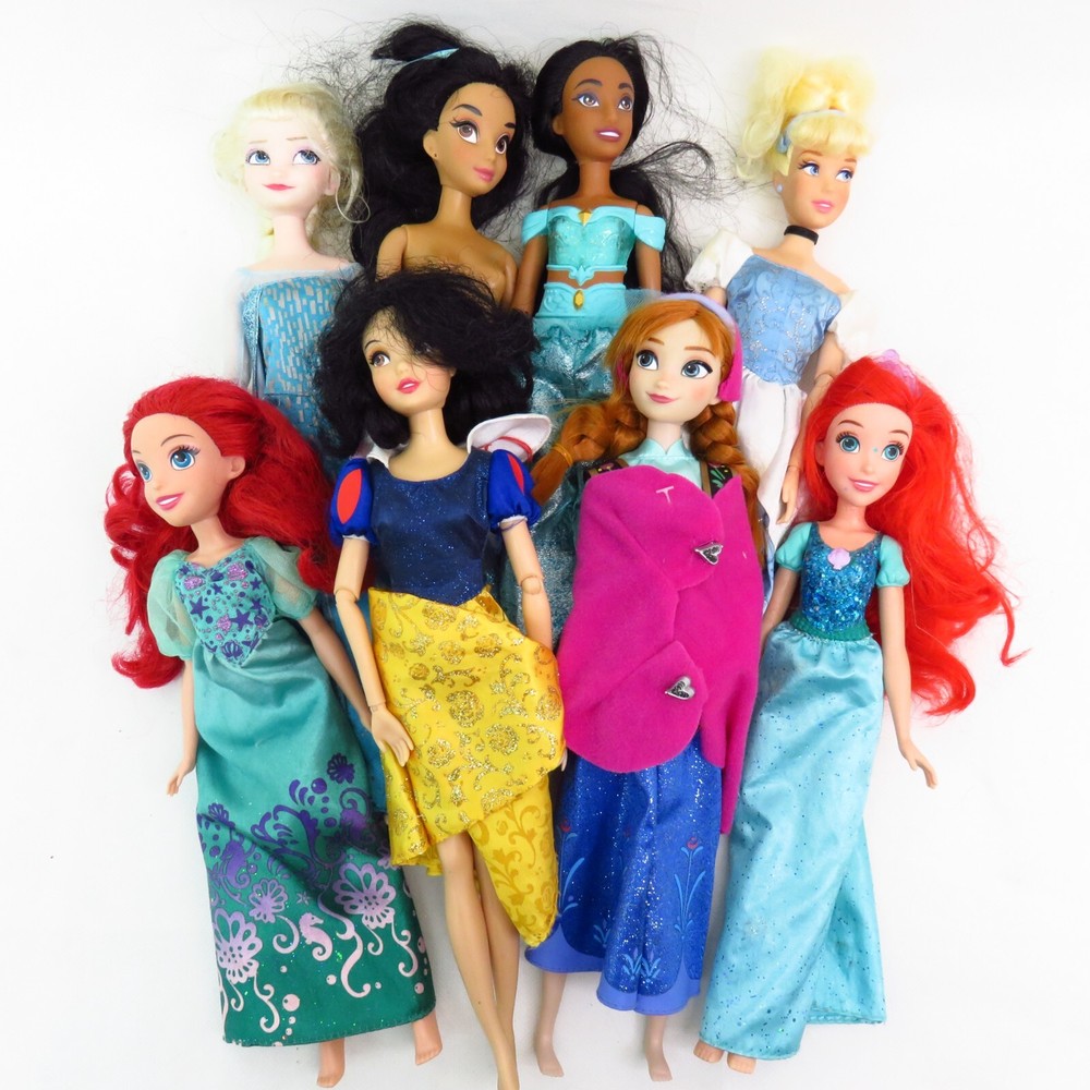 8 x Disney Princess Dolls Bundle Mattel Disney Store Hasbro Elsa Anna Jasmine