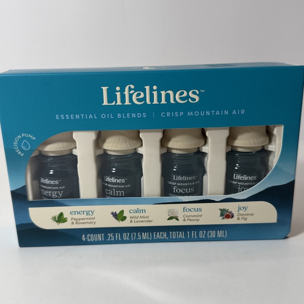 Lifelines Essential Oil Blends Mess-Free Aromatherapy for Home Crisp Mountain Air