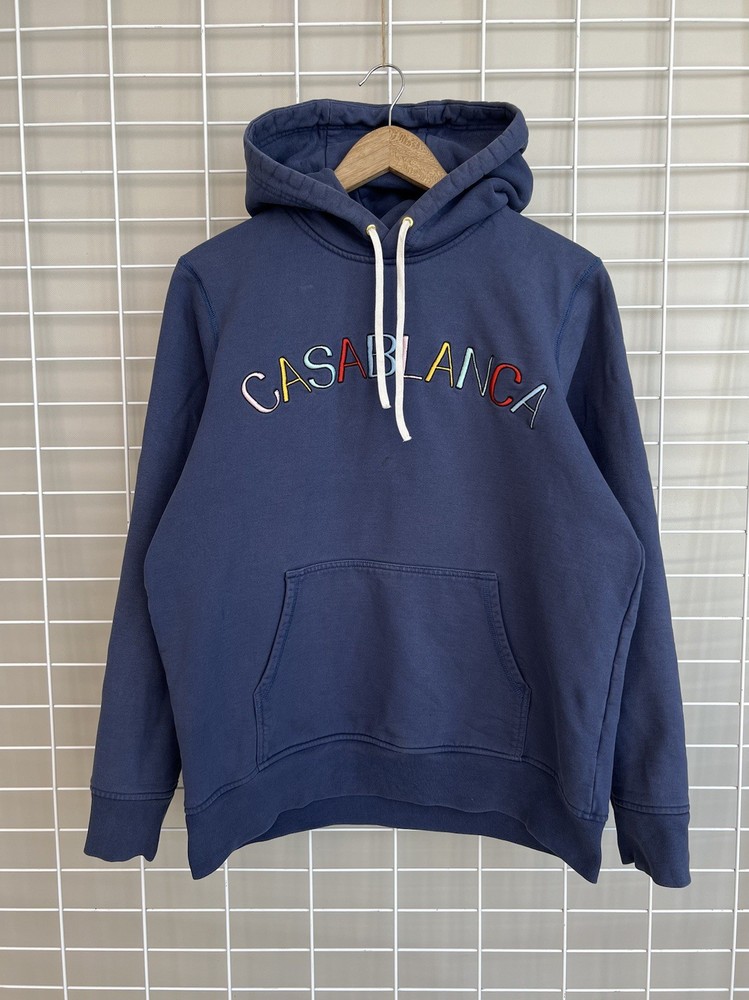 Casablanca Casa Arch Logo Hoody Mens Size M Blue Hoodie Sweater