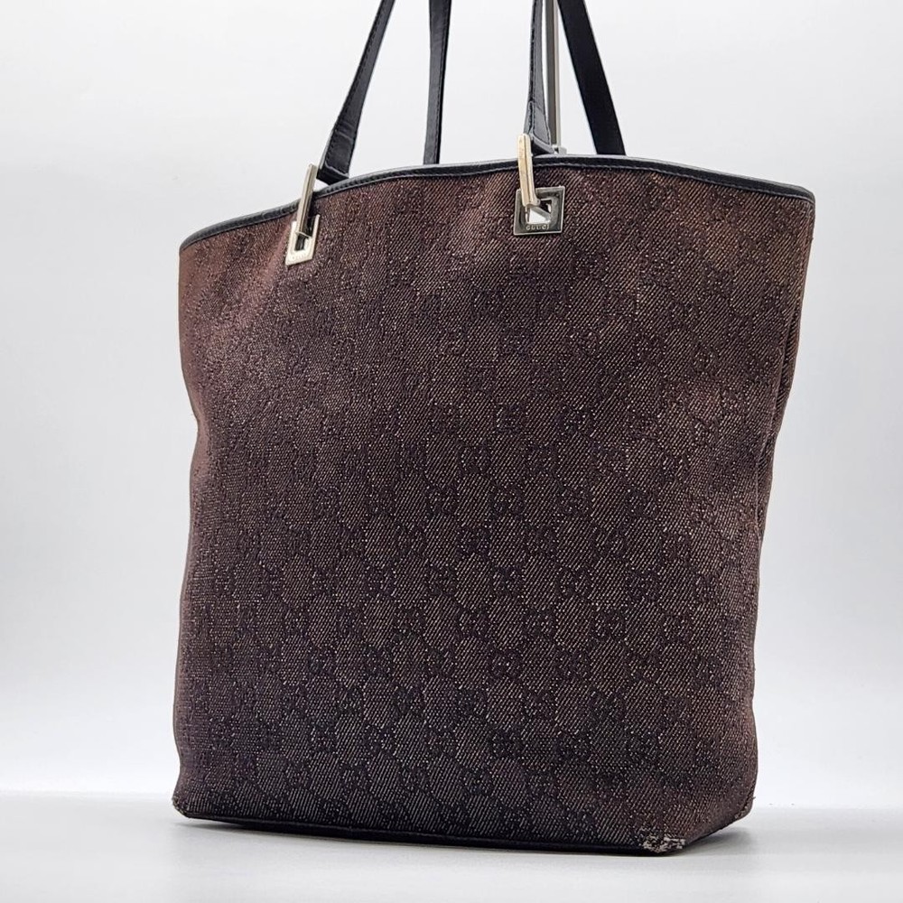GUCCI Brown Canvas Tote Bag Authentic G06273977