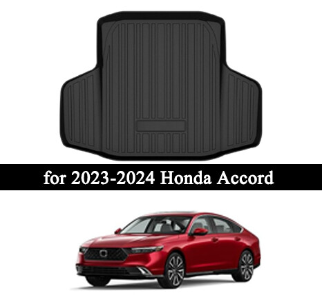 Rear Cargo Trunk Liner Carpet Floor Cover Mat Black for Honda Accord 2023 2024