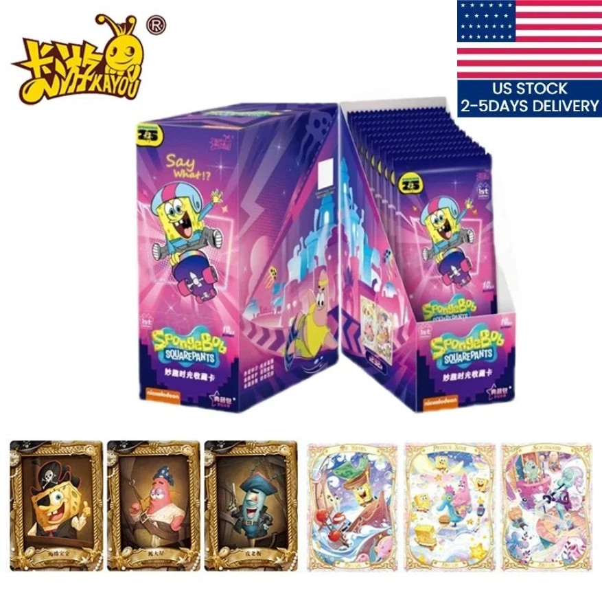 US STOCK Kayou SpongeBob SquarePants 25th Sealed Collection Cards Booster Box
