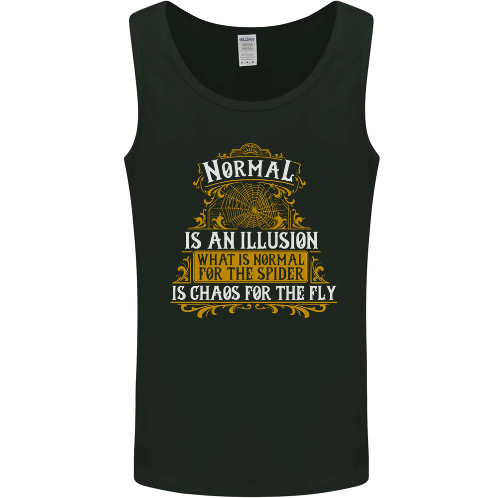 Normal Is Illusion Slogan Men's Vest Tank Top