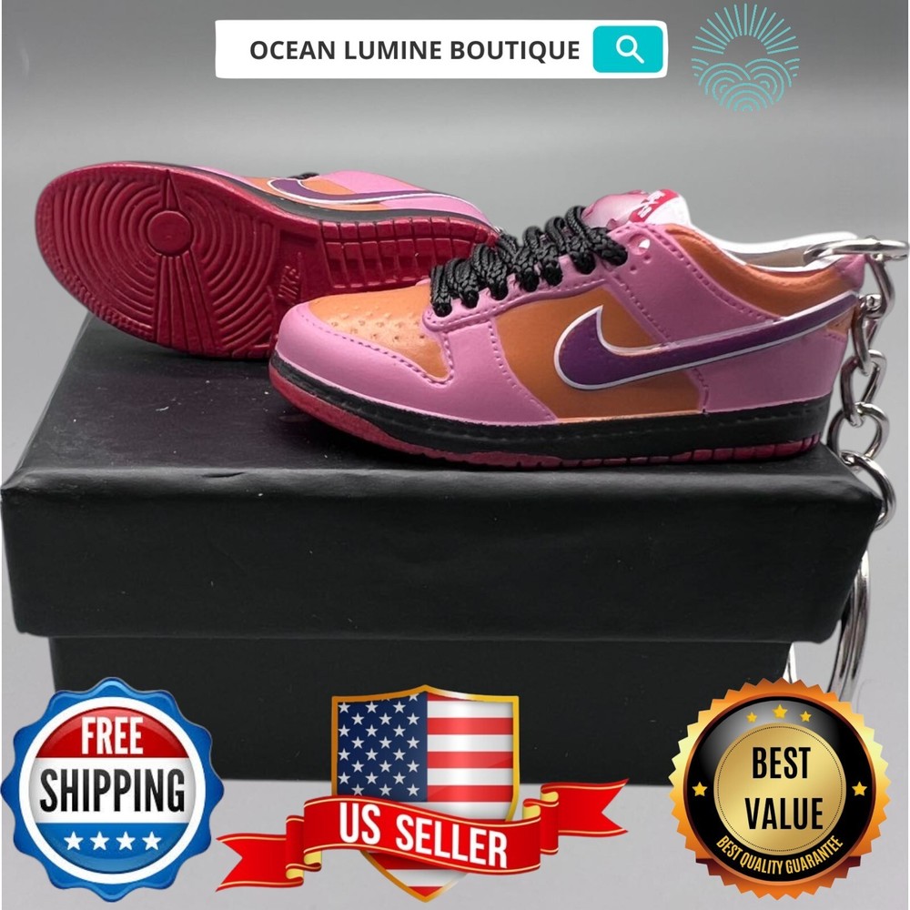 SB DUNK 3D Mini Sneaker Keychain, Jordan Sneaker Collectible, Box Options