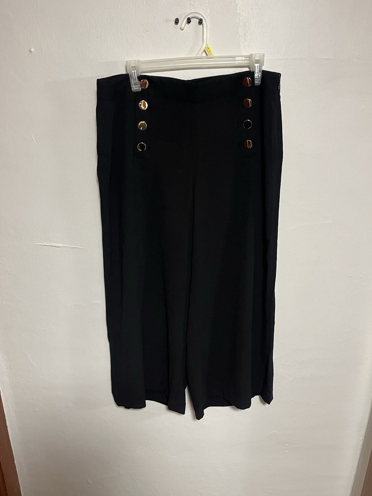 Stylish High-Waisted Loft Button-Front Dress Slacks