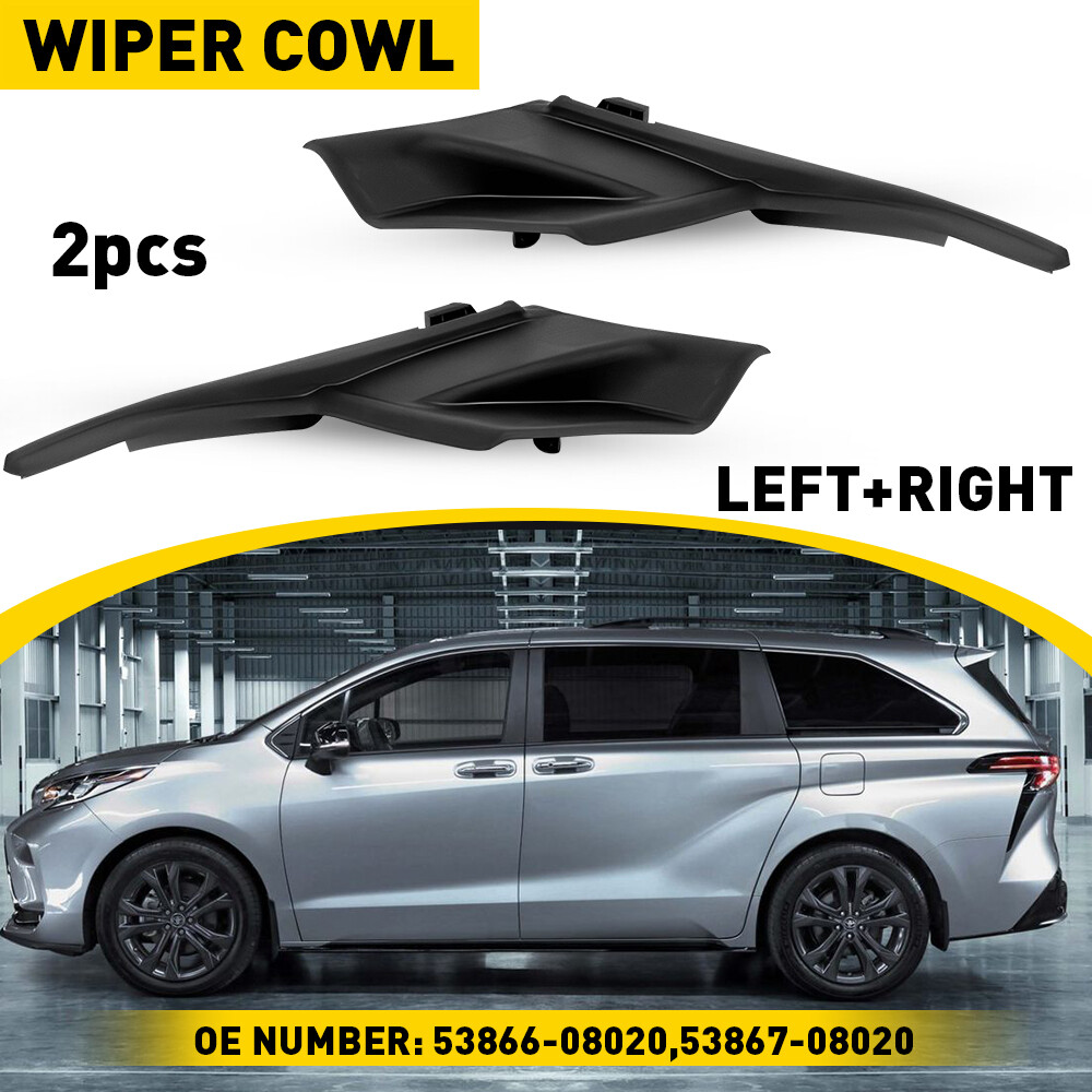 For Toyota Sienna 2011-2020 Car Windshield Side Wiper Cowl Extension Cover Trim