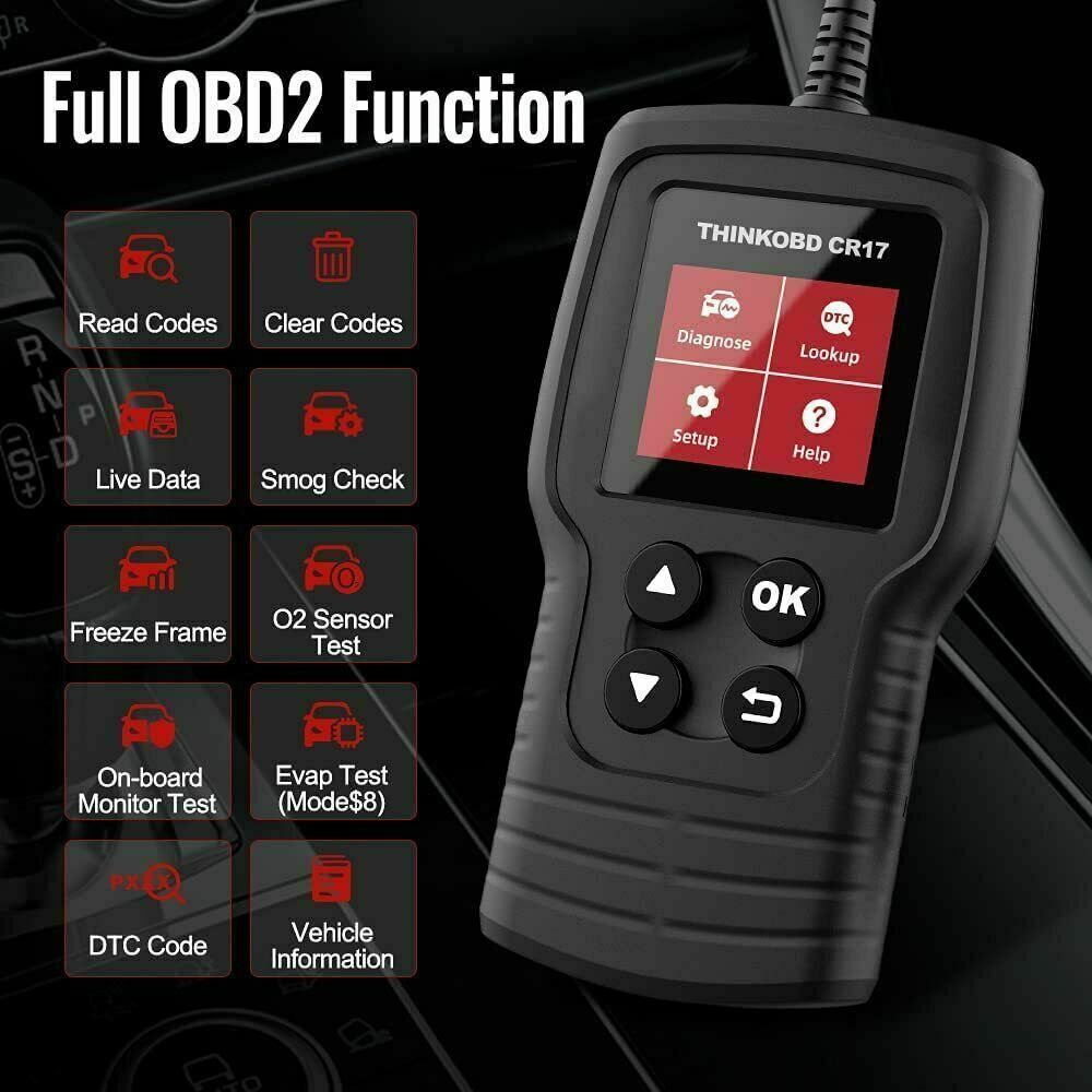 THINKCAR CR17 OBD2 Scanner OBD Code Reader Diagnostic Tool Check Engine Fault US