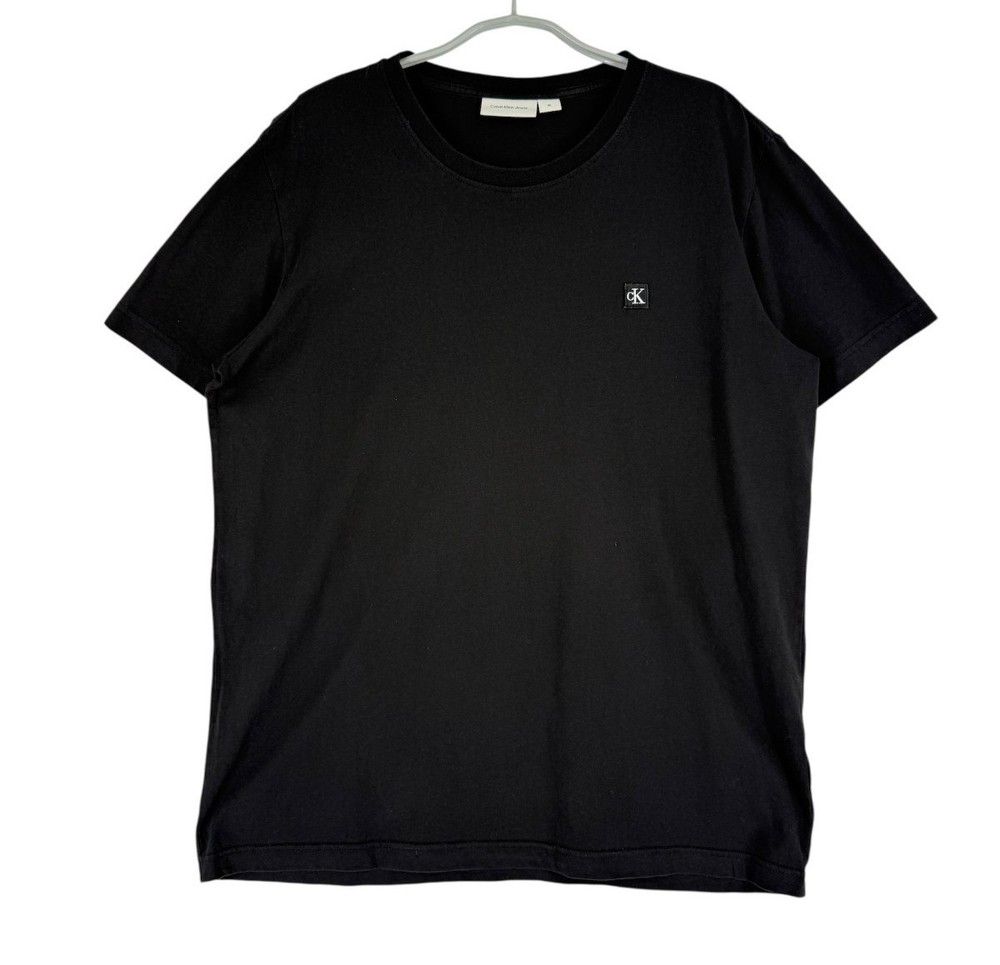 Calvin Klein Men Casual Crew Neck Short Sleeve Black T-Shirt Size XL