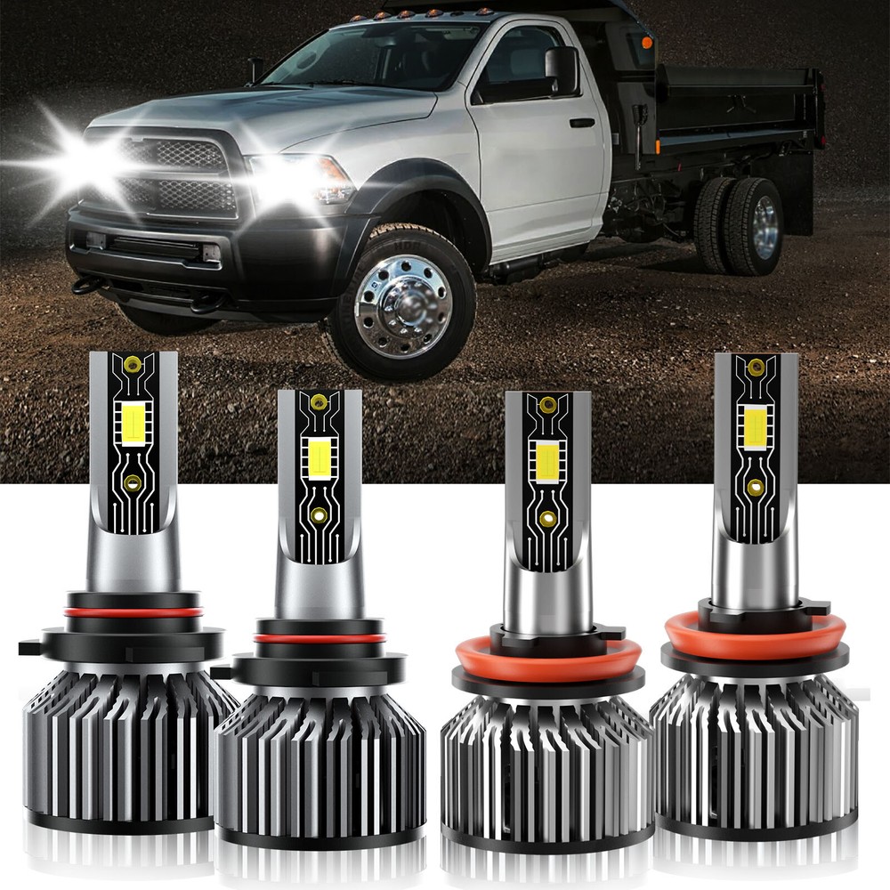For Ram 5500 2011-2022 LED Headlight Bulbs High Low Beam White 9005 H11 Kit