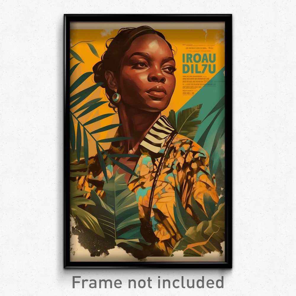 Brazilian Movie Poster Depicting Dispirited Woman in Scientific Patterned Attire